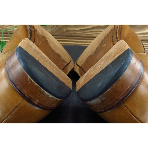 Gordon Rush Shoes Sz 11 M Almond Toe Brown Derby Oxfords Leather Men - Picture 7 of 8